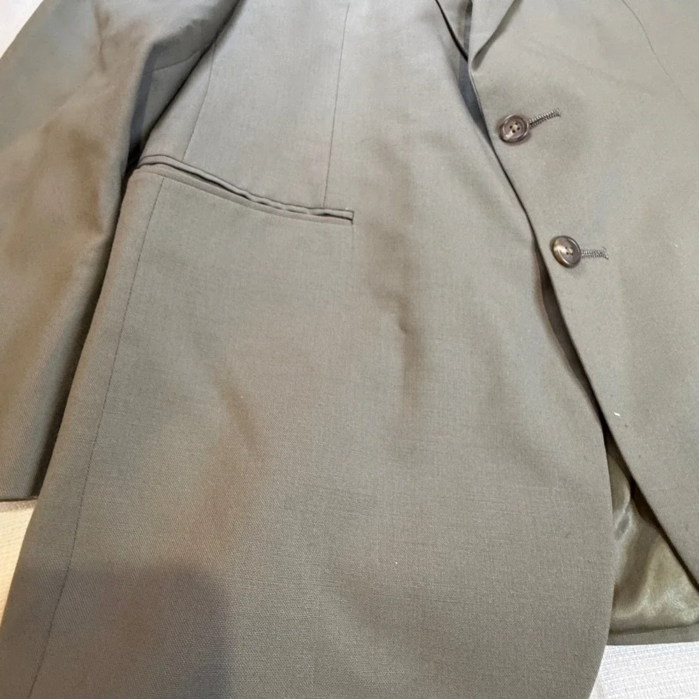 Vintage Polo University Club Ralph Lauren Wool Blazer USA 90s‎ Green Gray
